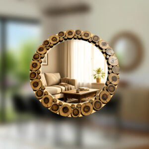 Rooted Round mirror