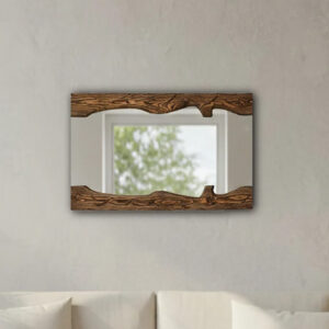 Live Edge Natural Wood Wall Mirror