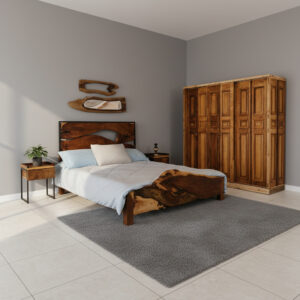 Massive Acacia Wood Bed Room