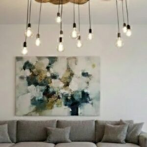Nebula Wood Cluster  Chandelier
