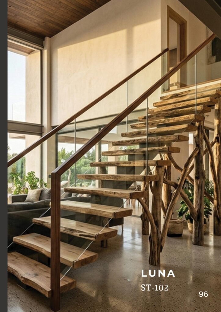 Luna ST-102 custom staircase by Roaa Wood Artisan